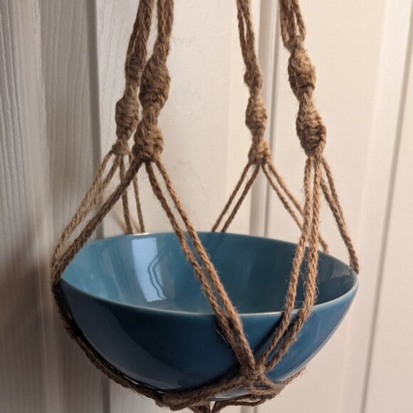 NWT Macrame Plant Hanger Retro 1970s Hippie Rustic Summer Home Decor Ashland NEW - Picture 7 of 11